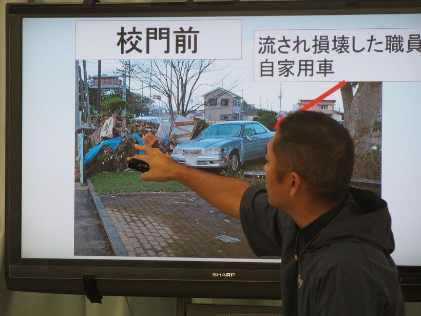 一夜明けたときの状況。